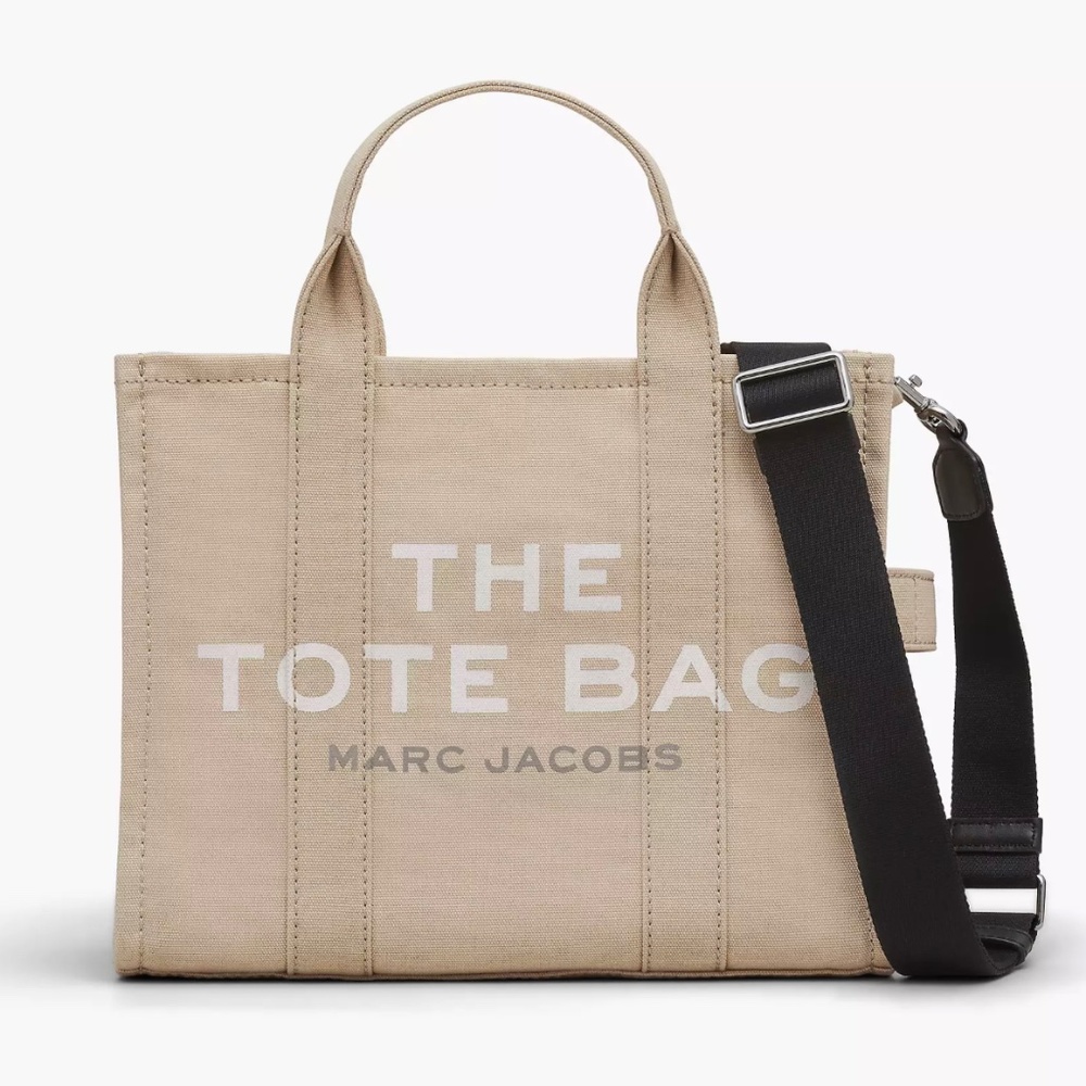 MARC JACOBS - Medium Canvas Tote in Beige with White Logo - MSRP $195 - BNWT